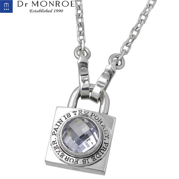 【ポイント2倍！マラソン期間中】 ドクターモンロー Dr MONROE シルバー ネックレス アクセサリー キュービック メッセージ 一粒 シルバー925 スターリングシルバー FC-137PHSE-SV
