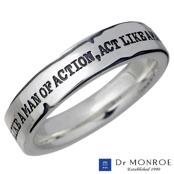【ポイント2倍!マラソン終了まで】 ドクターモンロー Dr MONROE シルバー リング メンズ メッセージ 指輪 アクセサリー 7~23号 シルバー925 スターリングシルバー FC-253-SV|Baby・Sies(ベイビー・シーズ)