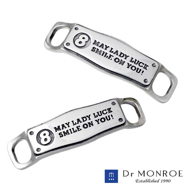 【ポイント2倍！マラソン期間中】 ドクターモンロー Dr MONROE シルバー シューレース チャーム メッセージ 2個売り シルバー925 スターリングシルバー SLC-03-SV