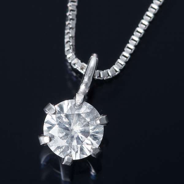 純プラチナ 0.1ct ダイヤモンド ペンダント ネックレス ベネチアンチェーン 沖縄 離島への配送不可｜Baby・Sies（ベイビー・シーズ）