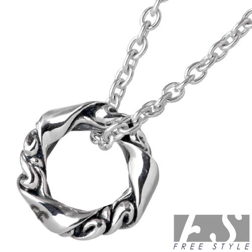【ポイント2倍！マラソン期間中】 フリースタイル FREE STYLE アラベスク シルバー ネックレス アクセサリー チェーン付き BK シルバー925 スターリングシルバー FSP-890B-CL60