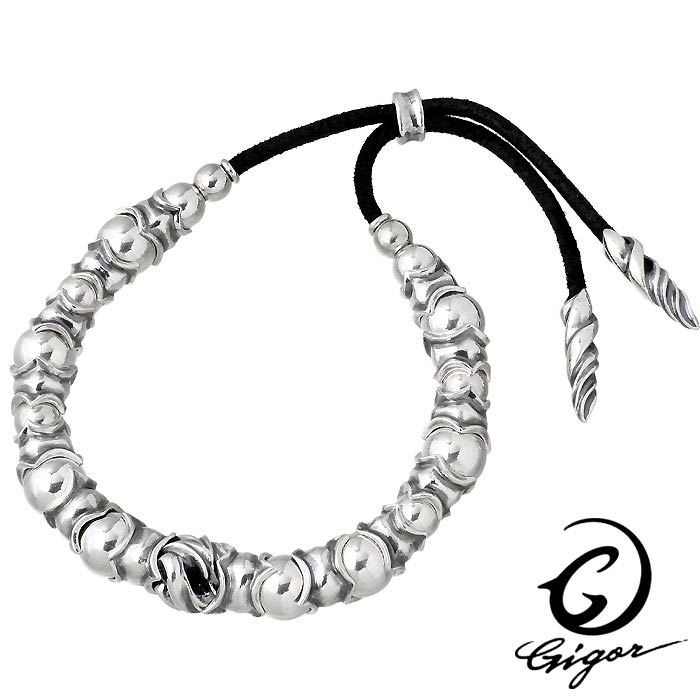 ジゴロウ GIGOR シルバー レザー ブレスレット アクセサリー ダイラシス NO-369