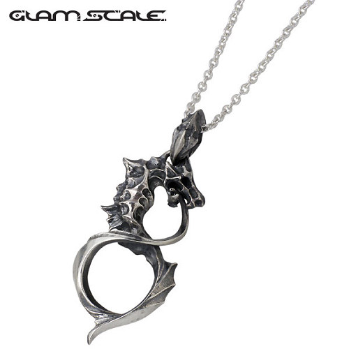 【ポイント2倍!マラソン終了まで】 グラムスケイル GLAM SCALE シルバー ネックレス アクセサリー チェーン付き ドラゴン シルバー925 スターリングシルバー GS-DT-006CL60|Baby・Sies(ベイビー・シーズ)