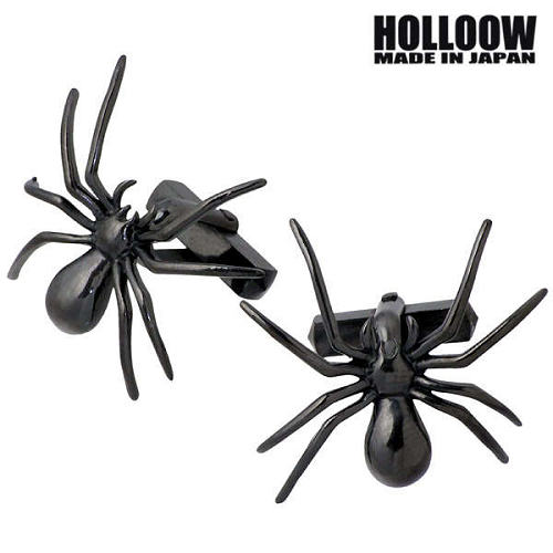 【ポイント2倍！マラソン期間中】 ホロウ HOLLOOW スパイダー シルバーカフス ブラックコーティング クモ 蜘蛛 シルバー925 スターリングシルバー KHP-133