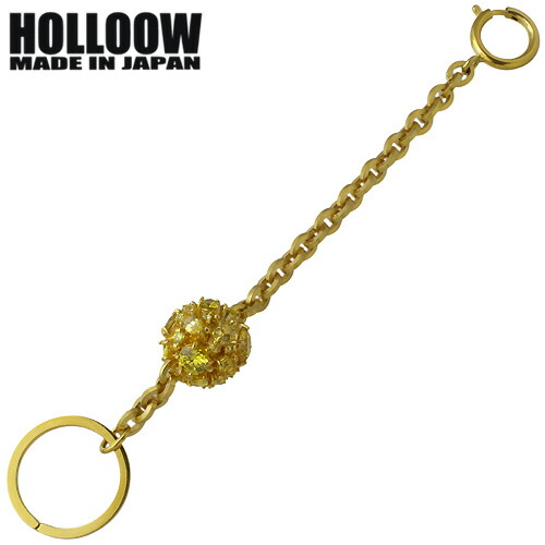 【ポイント2倍！マラソン期間中】 ホロウ HOLLOOW ラプソディー シルバー キーホルダー ゴールドコーティング キュービック スカル ドクロ 髑髏 シルバー925 スターリングシルバー KHP-155GD