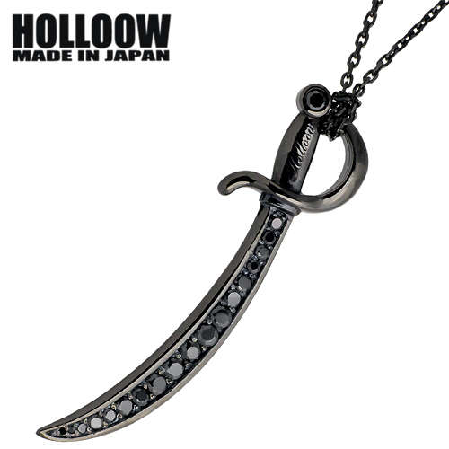 【ポイント2倍！マラソン終了まで】 ホロウ HOLLOOW レフトナイフ シルバー ネックレス アクセサリー チェーン付き ブラックコーティング キュービック 剣 シルバー925 スターリングシルバー KHP-159LBK｜Baby・Sies（ベイビー・シーズ） 26,584円