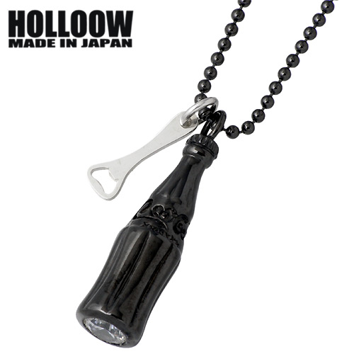 【ポイント2倍！マラソン期間中】 ホロウ HOLLOOW ドリンク シルバー ネックレス アクセサリー チェーン付き ブラックコーティング シルバー925 スターリングシルバー KHP-48