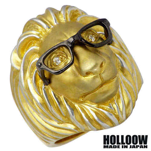 【ポイント2倍！マラソン終了まで】 ホロウ HOLLOOW ケルビム ライオン シルバー リング カラーコーティング キュービック 獅子 10～25号 指輪 アクセサリー シルバー925 スターリングシルバー KHR-64｜Baby・Sies（ベイビー・シーズ）