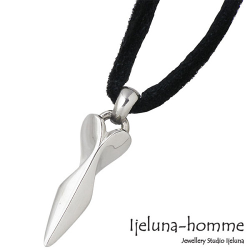 アイジェルナ オム Ijeluna-homme ハートアロー シルバー ネックレス アクセサリー 革ヒモ付き シルバー925 スターリングシルバー AT-018P