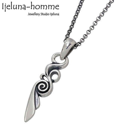 【ポイント2倍！マラソン期間中！】 アイジェルナ オム Ijeluna-homme マントラ シルバー ネックレス アクセサリー チェーン付き シルバー925 スターリングシルバー AT-031N