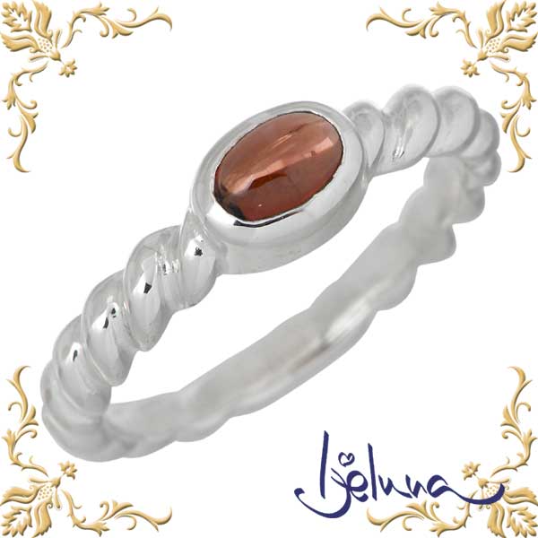 【ポイント2倍！マラソン期間中】 アイジェルナ Ijeluna スパイラル シルバーリング 4X6mm ストーンリング レディース 指輪 アクセサリー 7～13号 シルバー925 スターリングシルバー IJ-074RS