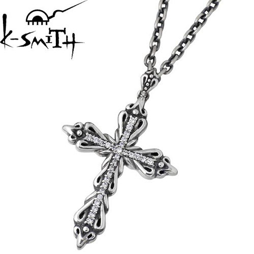 【ポイント2倍！マラソン期間中！】 ケースミス K-SMITH シルバー クロス ネックレス アクセサリー L キュービック シルバー925 スターリングシルバー KI-1276221LAWCZ