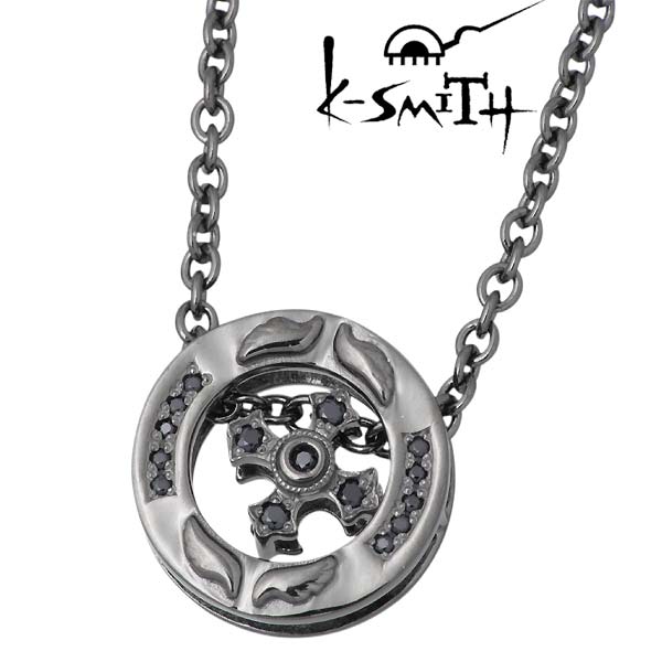 【ポイント2倍！マラソン期間中】 ケースミス K-SMITH SWING クロス シルバー ネックレス アクセサリー ブラックキュービック 十字架 シルバー925 スターリングシルバー KI-1278584-BCZ