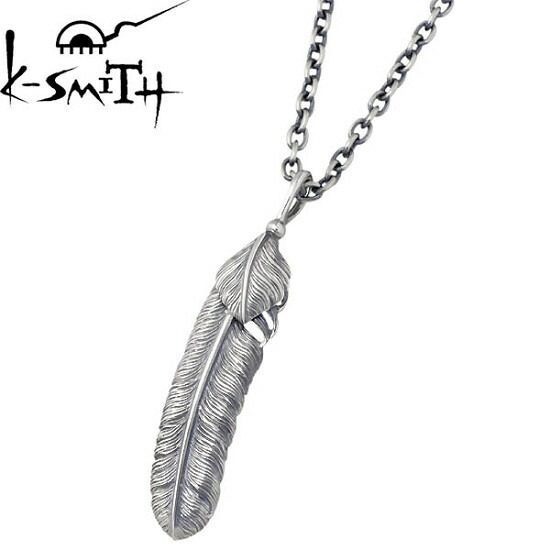 K-SMITH ハート フェザー ネックレス K18×SILVER K-SMITH 19日までポイント5倍 ケースミス ハートフェザー