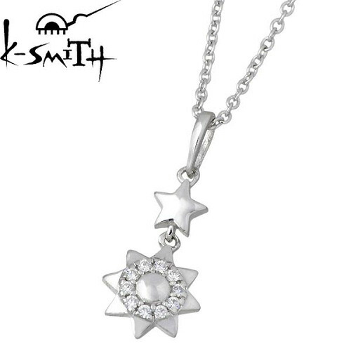 【ポイント2倍!マラソン終了まで】 ケースミス K-SMITH 惑星 シルバー ネックレス アクセサリー キュービック 太陽 シルバー925 スターリングシルバー KS-00104|Baby・Sies(ベイビー・シーズ)