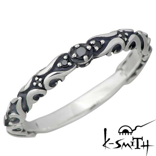 【ポイント2倍!マラソン終了まで】 ケースミス K-SMITH ブラックキュービック シルバー リング メンズ リング 指輪 アクセサリー 13~19号 シルバー925 スターリングシルバー KS-00220|Baby・Sies(ベイビー・シーズ)