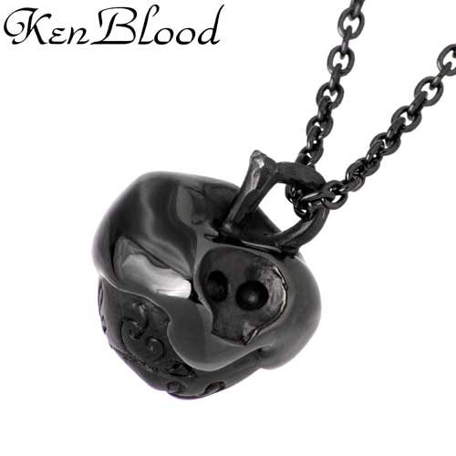 【ポイント2倍！マラソン期間中】 ケンブラッド KEN BLOOD ポイズン アップル シルバー ネックレス アクセサリー ダイヤモンド Diamond 毒 りんご リンゴ 林檎 黒 シルバー925 スターリングシルバー KB-CL-08