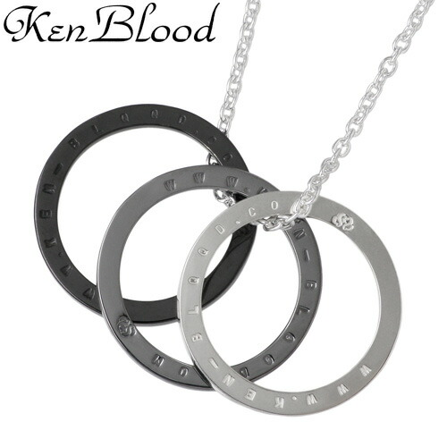 【ポイント2倍！マラソン期間中】 ケンブラッド KEN BLOOD 3連サークル シルバー ネックレス アクセサリー BK シルバー925 スターリングシルバー KB-KP-106BK
