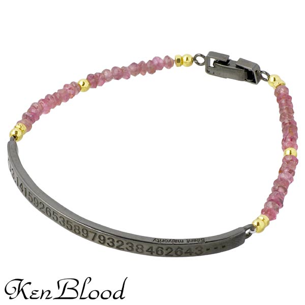 ケンブラッド KEN BLOOD シルバー ブレスレット アクセサリー ピンクトルマリン ブラック シルバー925 スターリングシルバー KP-378S-BK