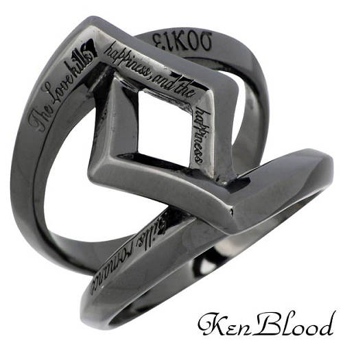 【ポイント2倍!マラソン終了まで】 ケンブラッド KEN BLOOD クロス ローズ シルバー リングA ブラック 指輪 アクセサリー 15~25号 シルバー925 スターリングシルバー KR-245A-BK|Baby・Sies(ベイビー・シーズ)