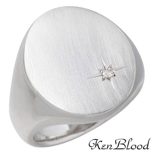 【ポイント2倍!マラソン終了まで】 ケンブラッド KEN BLOOD シルバー リング ダイヤモンド マット仕上げ メンズ 指輪 アクセサリー 13~25号 シルバー925 スターリングシルバー KR-250M|Baby・Sies(ベイビー・シーズ)