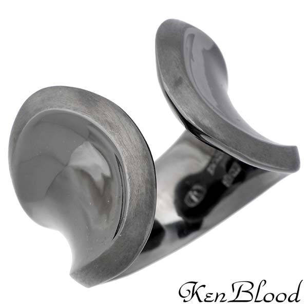 【ポイント2倍!マラソン終了まで】 ケンブラッド KEN BLOOD ホースシュー シルバー リング ブラック 指輪 アクセサリー 馬蹄 15~23号 シルバー925 スターリングシルバー KR-266BK|Baby・Sies(ベイビー・シーズ)
