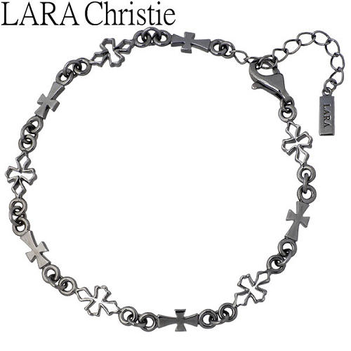 【ポイント2倍！マラソン期間中】 ララクリスティー LARA Christie テンプルクロス シルバー ブレスレット アクセサリー ブラック BLACK Label シルバー925 スターリングシルバー LA-B6036-B