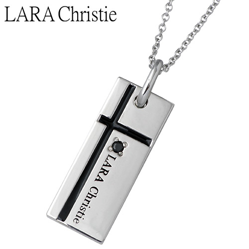 【ポイント2倍！マラソン期間中！】 ララクリスティー LARA Christie ノーブル クロス シルバー ネックレス アクセサリー BLACK Label シルバー925 スターリングシルバー LA-P3051-B