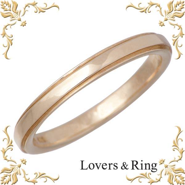 【ポイント2倍！マラソン終了まで】 ラバーズリング Lovers & Ring 刻印可能 K10 ピンクゴールドリング 指輪 アクセサリー 5～23号 LSR-0671PK｜Baby・Sies（ベイビー・シーズ）