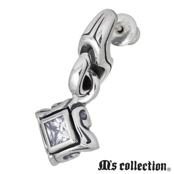 エムズコレクション M's collection シルバー ピアス アクセサリー ストーン 1個売り 片耳用 シルバー925 スターリングシルバー 4S3X0285｜Baby・Sies（ベイビー・シーズ）