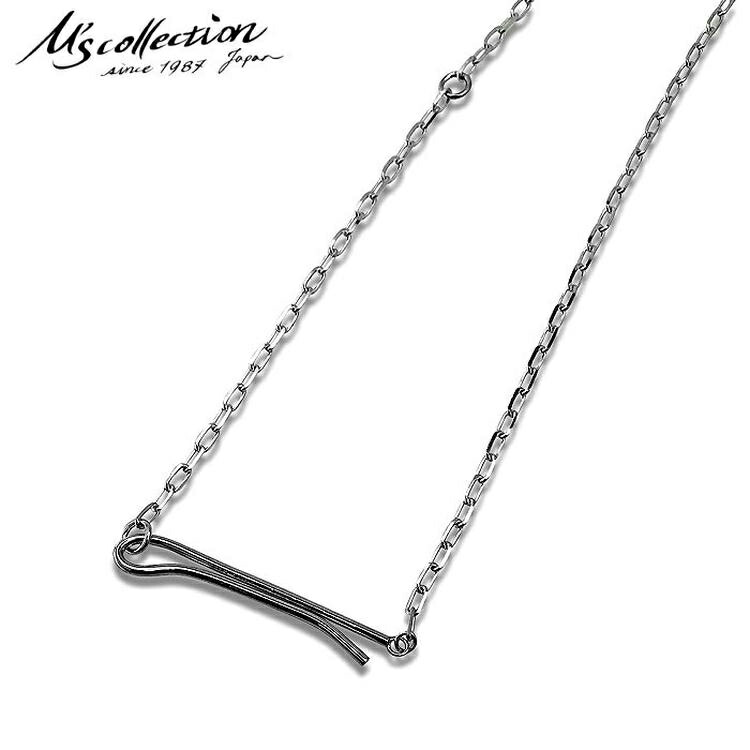 【ポイント2倍！マラソン期間中】 エムズコレクション M's collection シルバー ネックレス メンズ FINE R PIN NECKLACE FP-009