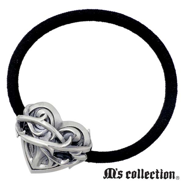 【ポイント2倍！マラソン期間中】 エムズコレクション M's collection シルバー ヘアゴム ハート シルバー925 スターリングシルバー X0326