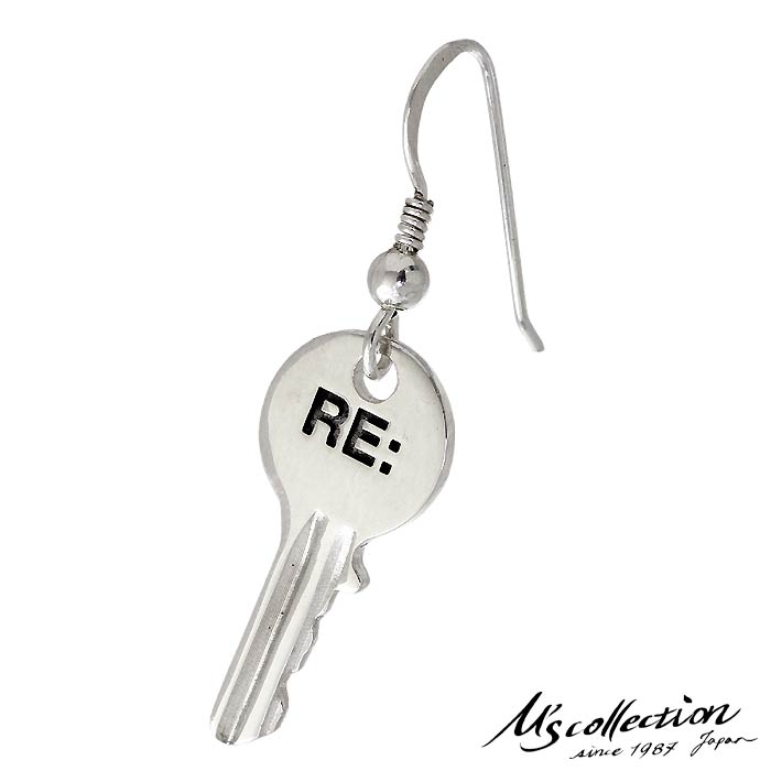 【ポイント2倍！マラソン期間中！】 エムズコレクション M's collection シルバー ピアス RE: KEY HOOK 1個売り 片耳用 メンズ フックピアス シルバー925 鍵 アクセサリー XE-041