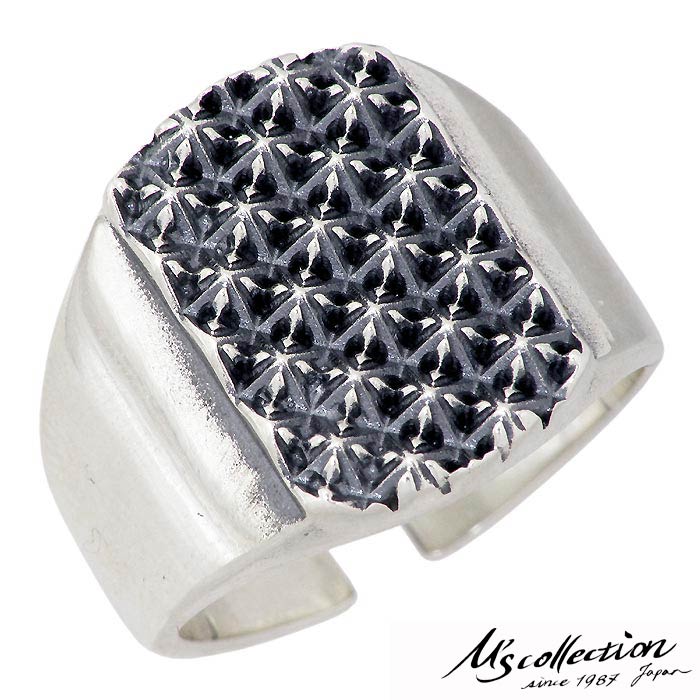 【ポイント2倍!20日まで!】 エムズコレクション M's collection スタッズ シール シルバー リング 指輪 アクセサリー メンズ 9~19号 30周年記念特別モデル XR-029