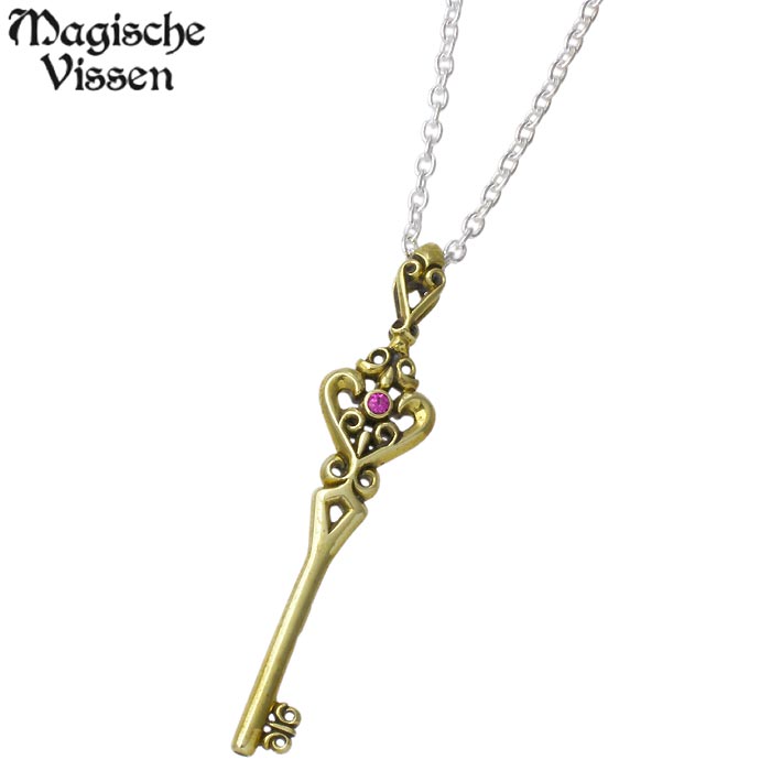 マジェスフィッセン Magische Vissen 真鍮 ブラス ネックレス アクセサリー ストーン ハートキー リバーシブル シルバー925 スターリングシルバー OZP-004