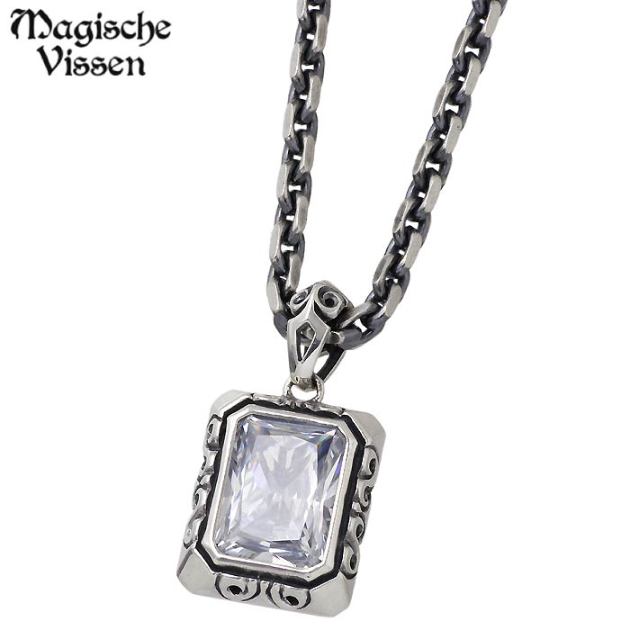 【ポイント2倍！マラソン期間中】 マジェスフィッセン Magische Vissen シルバー ネックレス アクセサリー ストーン リバーシブル シルバー925 スターリングシルバー OZP-023