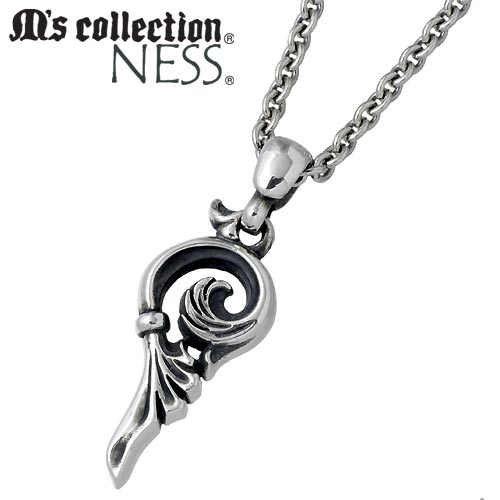 【ポイント2倍！マラソン終了まで】 エムズコレクション M's collection シルバー ネックレス アクセサリー チェーン付き フェザー 羽 シルバー925 スターリングシルバー MC-377｜Baby・Sies（ベイビー・シーズ）