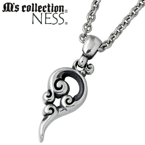【ポイント2倍！マラソン終了まで】 エムズコレクション M's collection シルバー ネックレス アクセサリー チェーン付き フェザー 羽 シルバー925 スターリングシルバー MC-378｜Baby・Sies（ベイビー・シーズ）