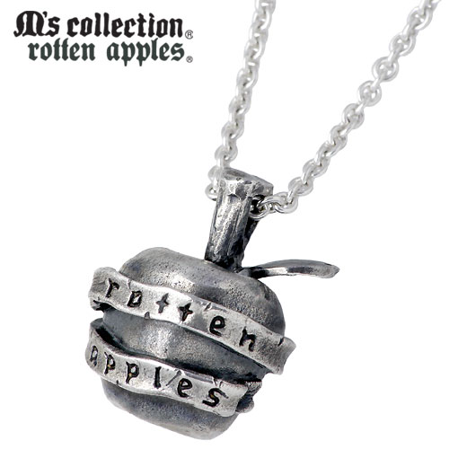 【ポイント2倍！マラソン期間中】 エムズコレクション M's collection アップル & リボン シルバー ネックレス アクセサリー チェーン付き シルバー925 スターリングシルバー RA-001