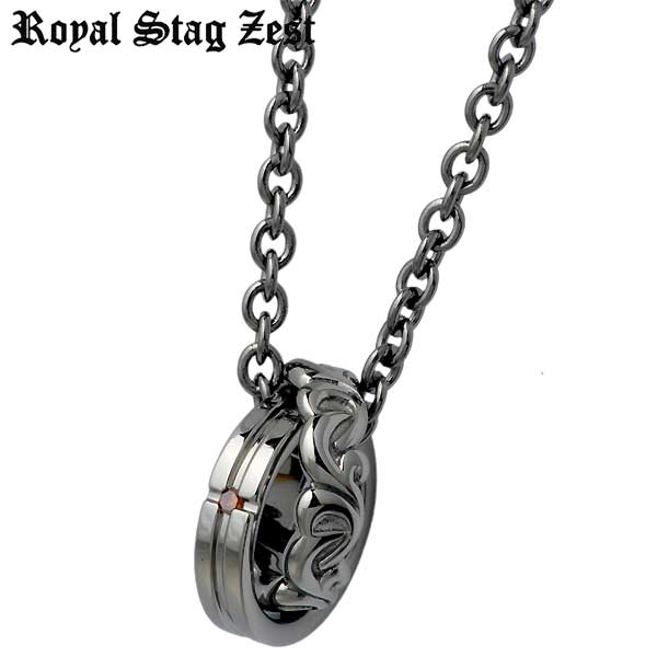 【ポイント2倍！マラソン期間中！】 ロイヤルスタッグゼスト Royal Stag Zest シルバー ネックレス アクセサリー レッドダイヤモンド アラベスク シルバー925 スターリングシルバー SN25-016