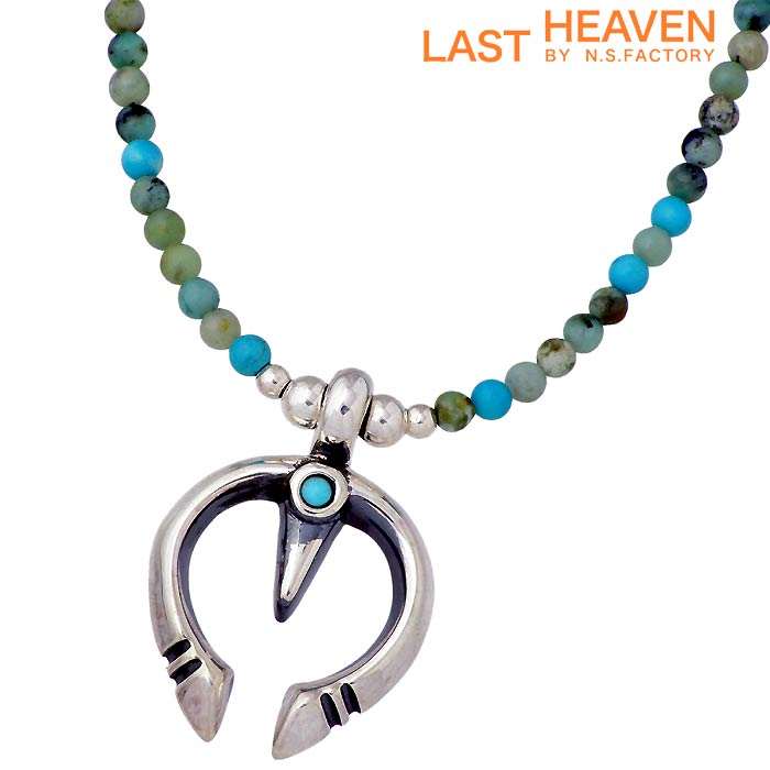 ラストヘブン LAST HEAVEN シルバー ネックレス ターコイズ メンズ ナジャ ビーズネックレス シルバーアクセサリー アクセ ギフト プレゼント LHN-811MTQ｜Baby・Sies（ベイビー・シーズ）