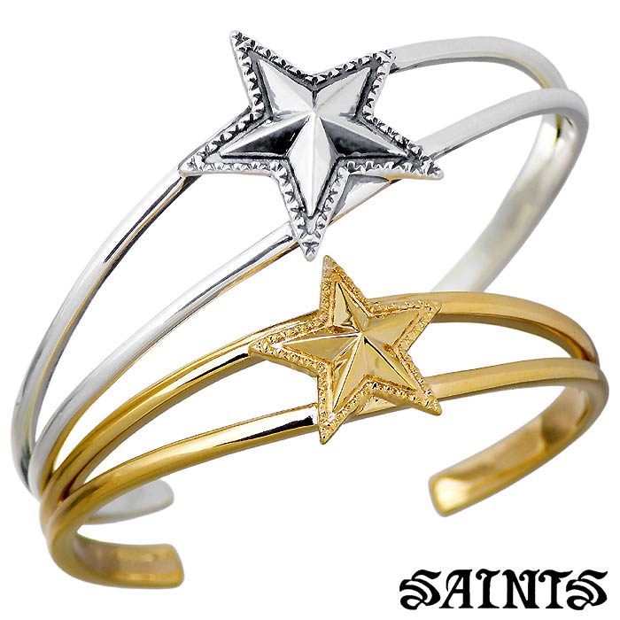 セインツ SAINTS ネイティブスター シルバー バングル アクセサリー ブレスレット アクセサリー ペアー SSB-711-P｜Baby・Sies（ベイビー・シーズ）