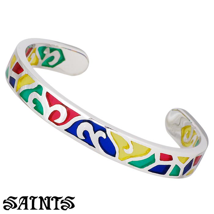 セインツ SAINTS シルバー バングル アクセサリー ステンドグラス レディース SSB-820F