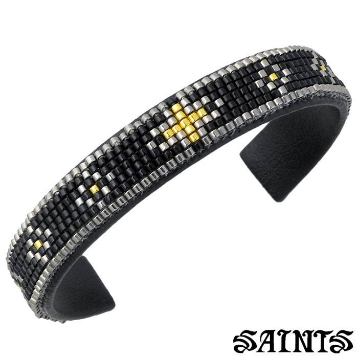 セインツ SAINTS コプラ クロス ビーズ バングル アクセサリー メンズ ブラック SSB11-74BK