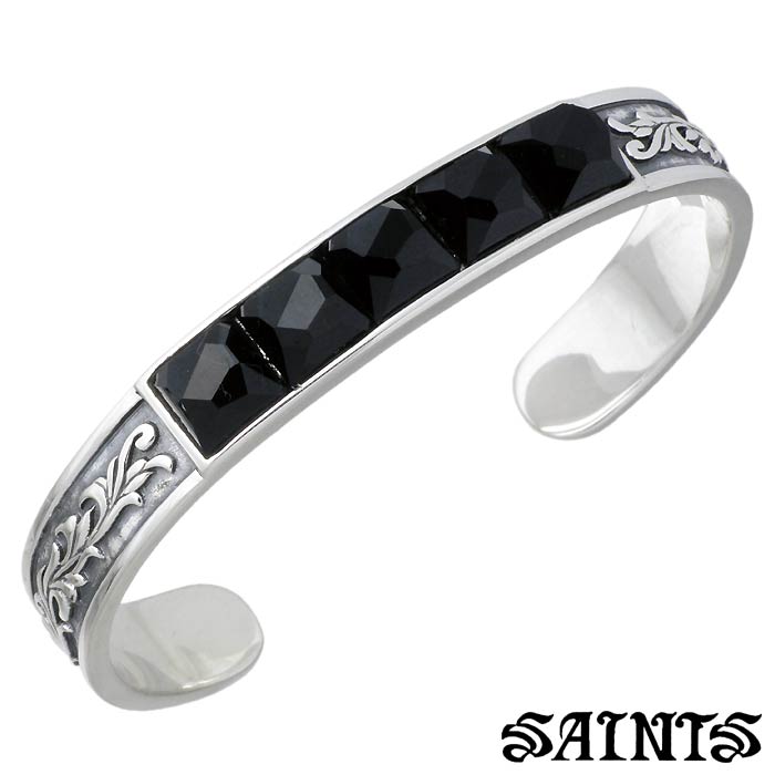楽天市場 セインツ Saints スワロフスキー エレメント シルバー バングル アクセサリー メンズ Ssb2 jt シルバーアクセサリーbaby Sies