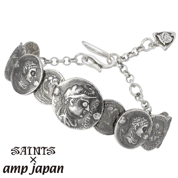 【ポイント2倍！マラソン期間中】 セインツ×アンプジャパン SAINTS X amp japan ギリシャ コイン バングル アクセサリー ブレスレット アクセサリー メンズ SSB6-02