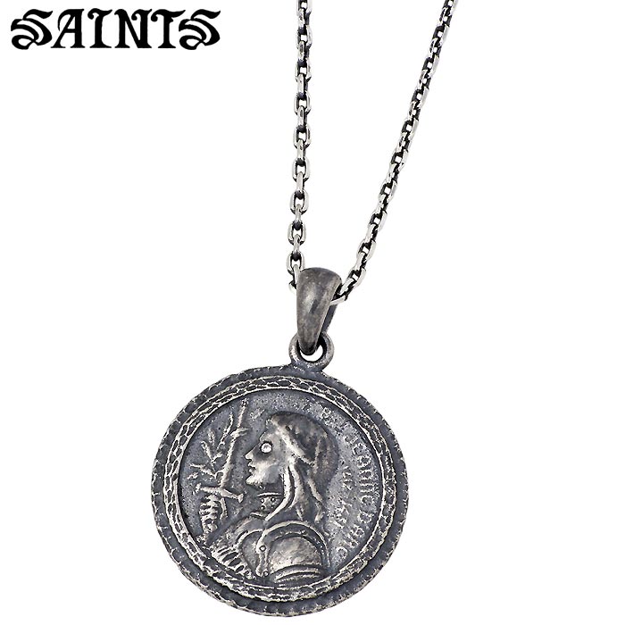 【ポイント2倍！マラソン期間中！】 セインツ SAINTS シルバー ネックレス アクセサリー ジャンヌダルク メンズ キュービック SSP-801