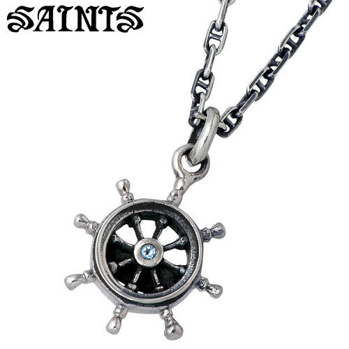 【ポイント2倍！マラソン期間中】 セインツ SAINTS ラダー シルバー ネックレス アクセサリー ブルートパーズ キュービック CZ シルバー925 スターリングシルバー SSP10-158