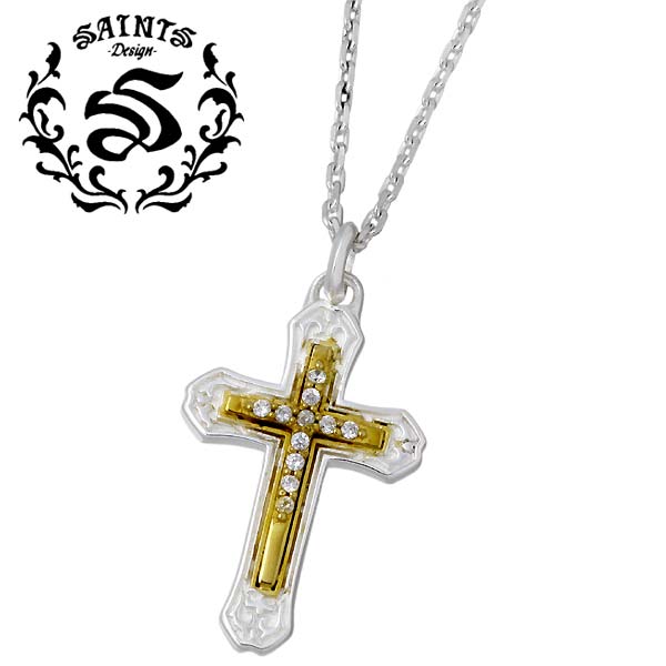 【ポイント2倍！マラソン期間中】 セインツ SAINTS コプラ クロス シルバー ネックレス アクセサリー キュービック シルバー925 スターリングシルバー SSP11-193
