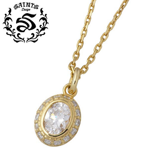 【ポイント2倍！20日まで！】 セインツ SAINTS ブライトネス シルバー ネックレス アクセサリー キュービック シルバー925 スターリングシルバー SSP2-214GD